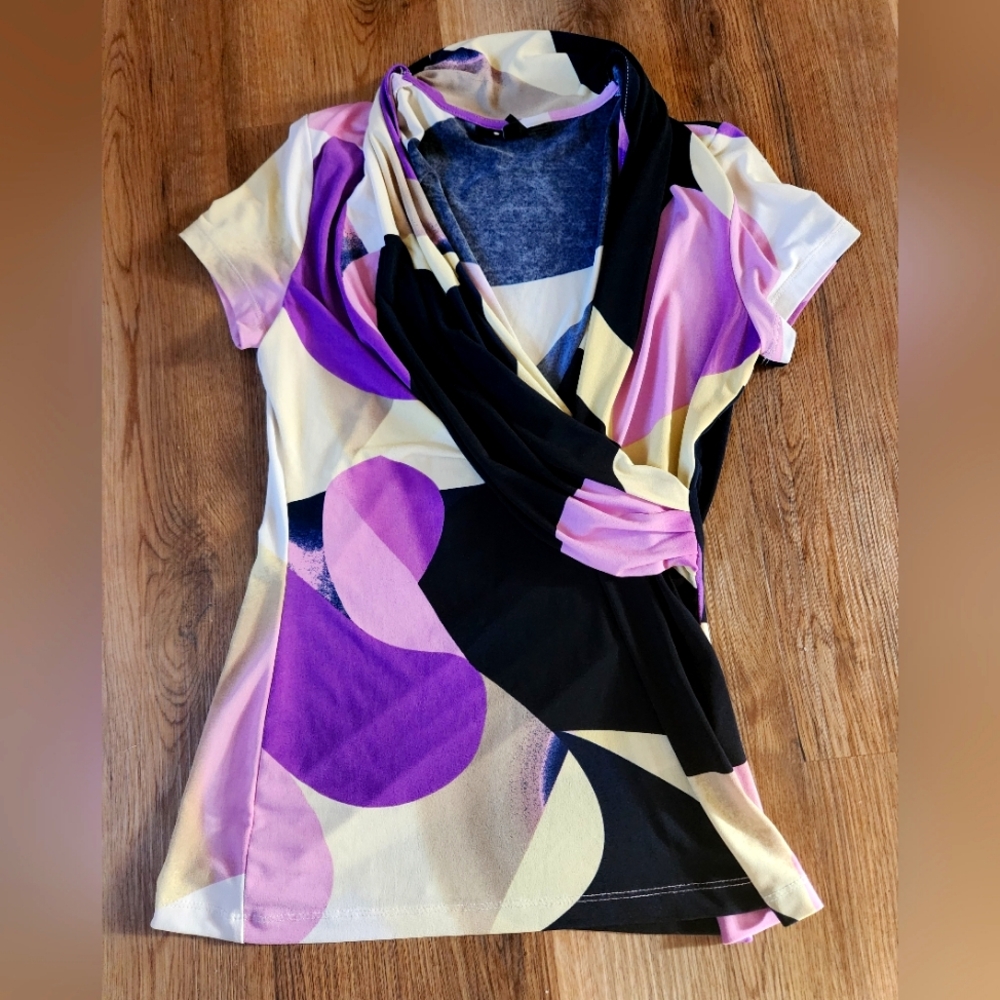 Multicolor Abstract Women's Top